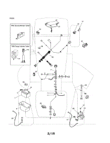 Electrical parts for Husqvarna Front-Engine Lawn Tractor YTH22V42-96043017301 from AppliancePartsPros.com