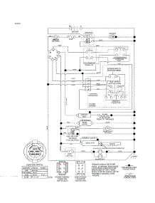 Schematic Diagram parts for Husqvarna Front-Engine Lawn Tractor YTH22V42-96043017301 from AppliancePartsPros.com