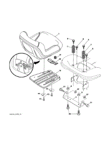 Seat Assembly parts for Husqvarna Front-Engine Lawn Tractor YTH22V46-96043027100 from AppliancePartsPros.com