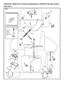 Electrical parts for Husqvarna Front-Engine Lawn Tractor YTH22V46-96045006101 from AppliancePartsPros.com