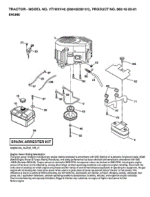 Engine parts for Husqvarna Front-Engine Lawn Tractor YTH22V46-96045006101 from AppliancePartsPros.com