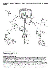 Engine parts for Husqvarna Front-Engine Lawn Tractor YTH22V46-96045006200 from AppliancePartsPros.com
