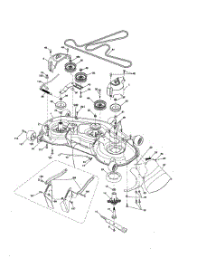 Mower Deck parts for Husqvarna Front-Engine Lawn Tractor YTH2348-917240442 from AppliancePartsPros.com