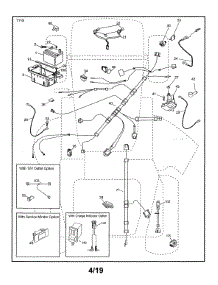 Electrical parts for Husqvarna Front-Engine Lawn Tractor YTH2348-917240443 from AppliancePartsPros.com