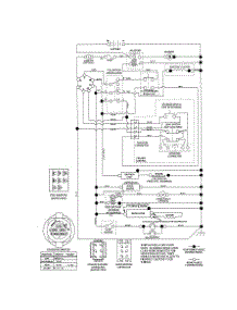 Schematic Diagram parts for Husqvarna Front-Engine Lawn Tractor YTH2348-917289570 from AppliancePartsPros.com