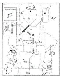 Electrical parts for Husqvarna Front-Engine Lawn Tractor YTH24V54-96043025900 from AppliancePartsPros.com