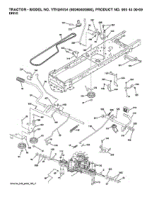 Drive parts for Husqvarna Front-Engine Lawn Tractor YTH24V54-96045006900 from AppliancePartsPros.com