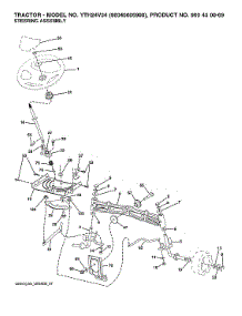 Steering Assy parts for Husqvarna Front-Engine Lawn Tractor YTH24V54-96045006900 from AppliancePartsPros.com