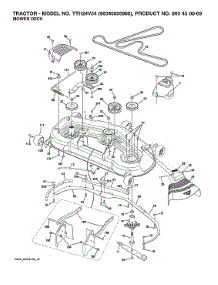 Mower Deck parts for Husqvarna Front-Engine Lawn Tractor YTH24V54-96045006900 from AppliancePartsPros.com