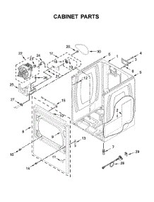 Cabinet Parts parts for Whirlpool Dryer YWED5100HC0 from AppliancePartsPros.com