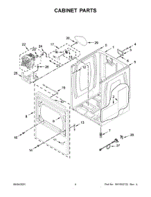 Cabinet Parts parts for Whirlpool Dryer YWED5100HC2 from AppliancePartsPros.com