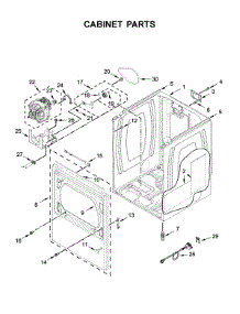 Cabinet Parts parts for Whirlpool Dryer YWED5100HW1 from AppliancePartsPros.com