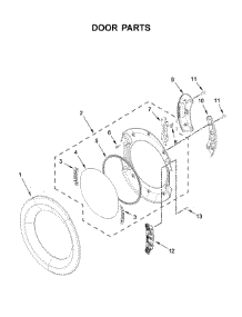 Door Parts parts for Whirlpool Dryer YWED5620HW1 from AppliancePartsPros.com