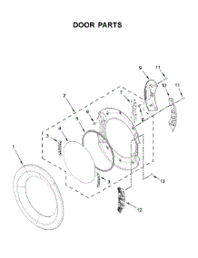 Door Parts parts for Whirlpool Dryer YWED5620HW2 from AppliancePartsPros.com