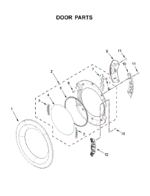 Door Parts parts for Whirlpool Dryer YWED6620HC0 from AppliancePartsPros.com