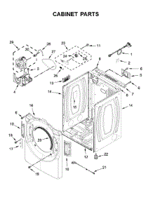 Cabinet Parts parts for Whirlpool Dryer YWED6620HC1 from AppliancePartsPros.com