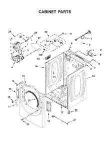 Cabinet Parts parts for Whirlpool Dryer YWED6620HW1 from AppliancePartsPros.com
