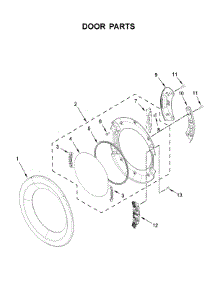 Door Parts parts for Whirlpool Dryer YWED6620HW1 from AppliancePartsPros.com