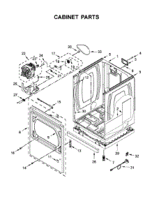 Cabinet Parts parts for Whirlpool Dryer YWED7120HC1 from AppliancePartsPros.com