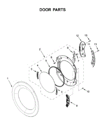 Door Parts parts for Whirlpool Dryer YWED8620HC0 from AppliancePartsPros.com