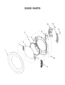 Door Parts parts for Whirlpool Dryer YWED8620HC1 from AppliancePartsPros.com