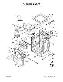 Cabinet Parts parts for Whirlpool Dryer YWED9620HC0 from AppliancePartsPros.com