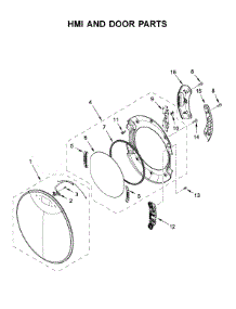 Hmi And Door Parts parts for Whirlpool Dryer YWED9620HC0 from AppliancePartsPros.com