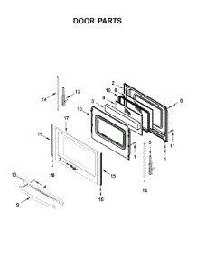 Door Parts parts for Whirlpool Electric Range YWEE510S0FV2 from AppliancePartsPros.com