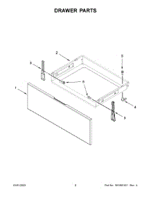 Drawer Parts parts for Whirlpool Electric Range YWEE515S0LS2 from AppliancePartsPros.com