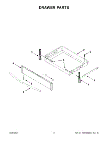 Drawer Parts parts for Whirlpool Electric Range YWEE745H0LZ0 from AppliancePartsPros.com