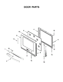 Door Parts parts for Whirlpool Electric Range YWEE750H0HB1 from AppliancePartsPros.com