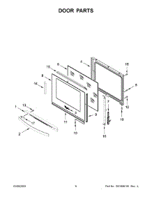 Door Parts parts for Whirlpool Electric Range YWEE750H0HB4 from AppliancePartsPros.com