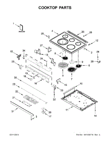 Cooktop Parts parts for Whirlpool Electric Range YWEE750H0HW1 from AppliancePartsPros.com