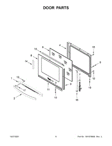 Door Parts parts for Whirlpool Electric Range YWEE750H0HW2 from AppliancePartsPros.com