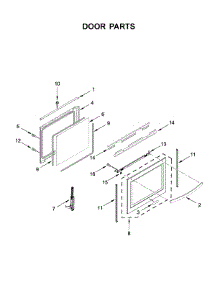 Door Parts parts for Whirlpool Electric Range YWEE750H0HZ1 from AppliancePartsPros.com