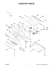 Cooktop Parts parts for Whirlpool Electric Range YWEE750H0HZ5 from AppliancePartsPros.com