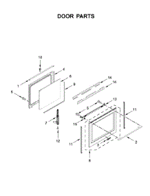 Door Parts parts for Whirlpool Electric Range YWEEA25H0HN1 from AppliancePartsPros.com