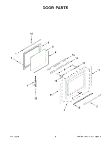 Door Parts parts for Whirlpool Electric Range YWEEA25H0HZ5 from AppliancePartsPros.com