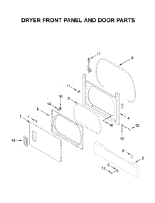 Dryer Front Panel And Door Parts parts for Whirlpool Laundry Center YWET4027HW1 from AppliancePartsPros.com