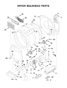 Dryer Bulkhead Parts parts for Whirlpool Laundry Center YWET4027HW1 from AppliancePartsPros.com