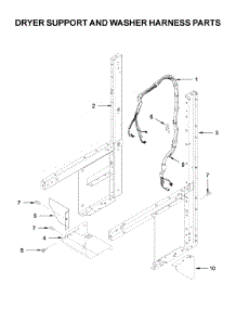 Dryer Support And Washer Harness Parts parts for Whirlpool Laundry Center YWET4027HW1 from AppliancePartsPros.com
