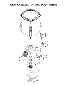 Gearcase, Motor And Pump Parts parts for Whirlpool Laundry Center YWET4027HW1 from AppliancePartsPros.com