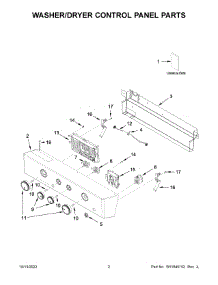 Washer / Dryer Control Panel Parts parts for Whirlpool Washer YWET4027HW2 from AppliancePartsPros.com