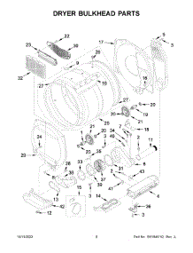 Dryer Bulkhead Parts parts for Whirlpool Washer YWET4027HW2 from AppliancePartsPros.com
