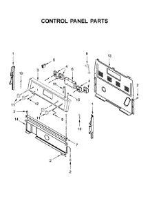 Control Panel Parts parts for Whirlpool Electric Range YWFC150M0EB4 from AppliancePartsPros.com