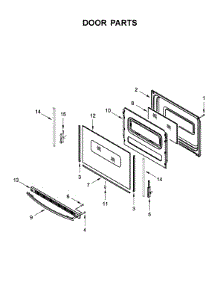 Door Parts parts for Whirlpool Electric Range YWFC150M0EW3 from AppliancePartsPros.com