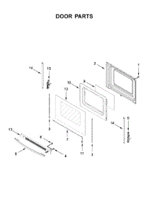 Door Parts parts for Whirlpool Electric Range YWFC150M0EW4 from AppliancePartsPros.com