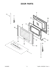 Door Parts parts for Whirlpool Electric Range YWFC150M0JB1 from AppliancePartsPros.com