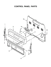 Control Panel Parts parts for Whirlpool Electric Range YWFC150M0JW0 from AppliancePartsPros.com