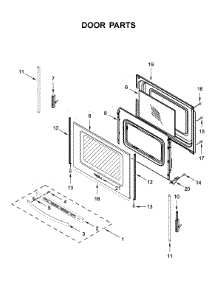 Door Parts parts for Whirlpool Electric Range YWFC150M0JW0 from AppliancePartsPros.com